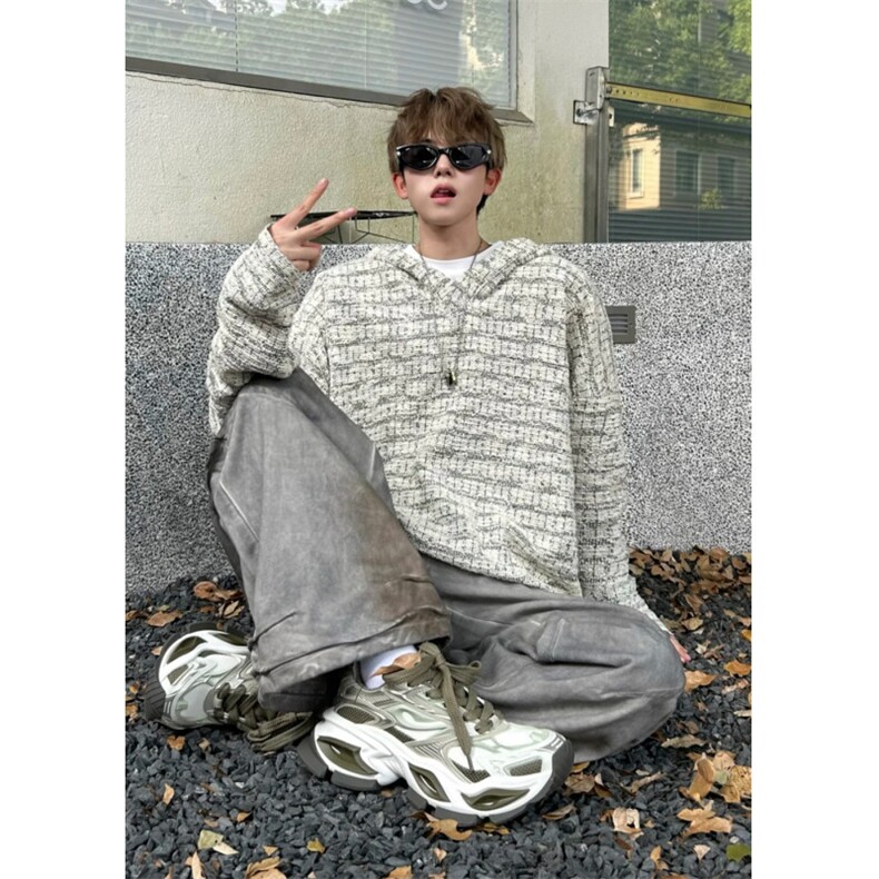 706-1-WY1035-P75秋季港风男士小香风连帽卫衣情侣宽松帽衫外套,女装短外套,星座706-1