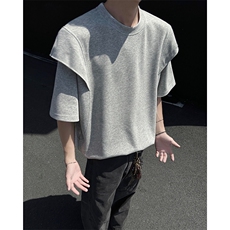 现货T1030-28特批无差价控58大码简约高级解构设计T恤短袖，男装T恤，电商D232