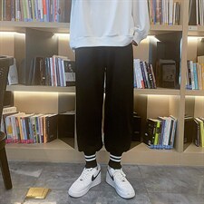 2025春装新款螺纹束脚港风休闲潮流运动裤D201-DM90-P40,女装休闲裤,电商D321-1