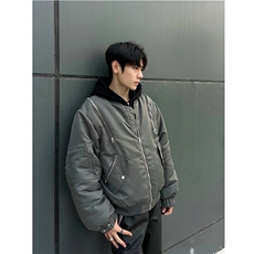 现货高质量拉链设计棉服棉衣夹棉，男装棉衣，星座910A