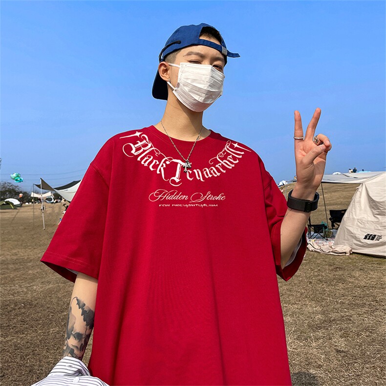 量大优供视频220克美式短袖t恤T2893得物直播有280克品质,男装T恤,电商A486