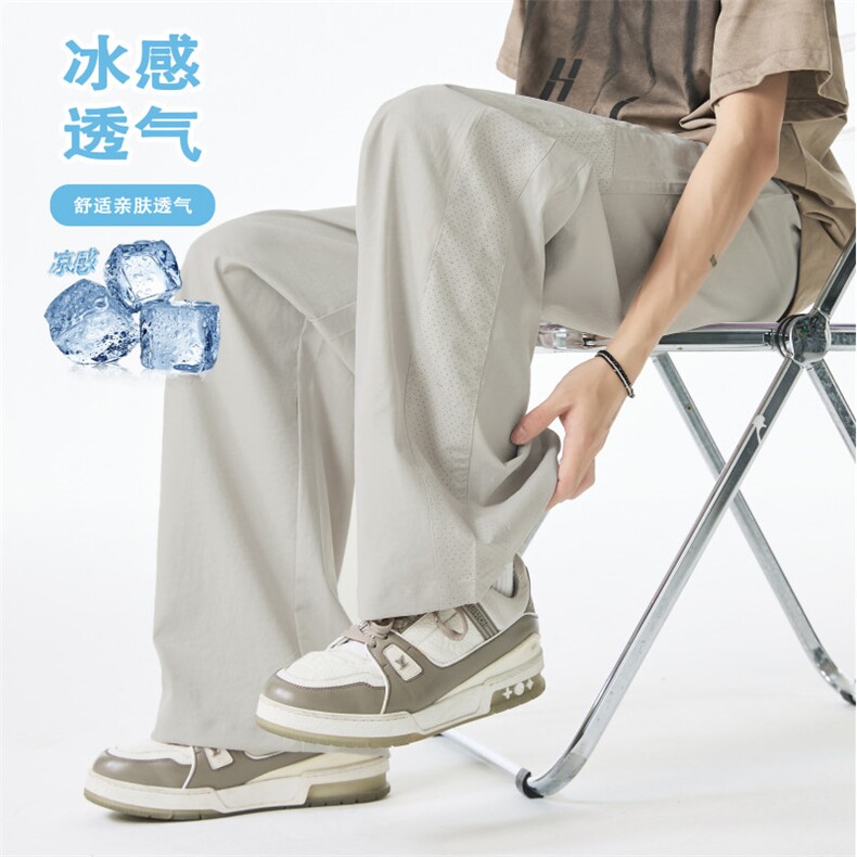 夏季新款潮流速干气孔设计凉感宽松休闲裤B315-K25483-特p30控58,男装休闲裤,电商B315