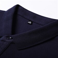 翻领t恤男长袖2023春秋季中年男士刺绣纯色商务休闲时尚Polo，男装T恤，电商B212（原钱塘6029）