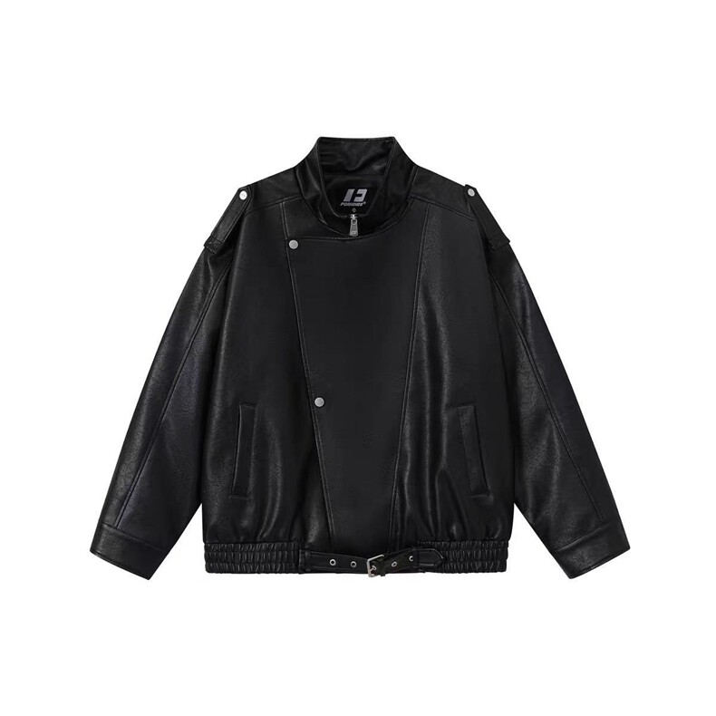 加绒加厚冬男女皮棉衣夹克机车织带棉袄保暖宽松皮外套MY125P98,男装夹克,星座1013-1