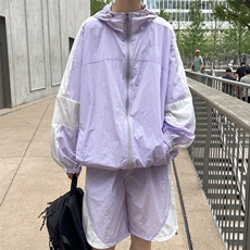 夏季时尚夹克衫防晒衣套装运动风连帽防晒服男XZ514-2-1613-P98，男装防晒衣，星座514-2(原B239)