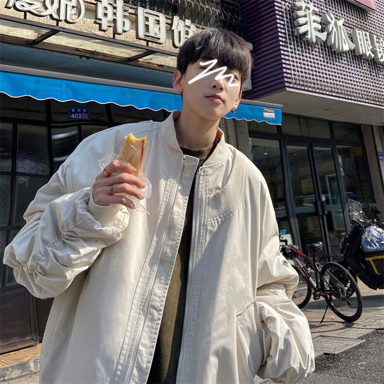 飞行员夹克男解构设计棒球领短外套男CP24-P70图片