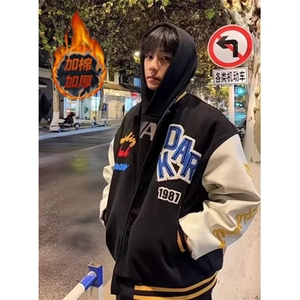 潮牌字母刺绣棒球服外套男女春秋季新款夹克 J10300图片