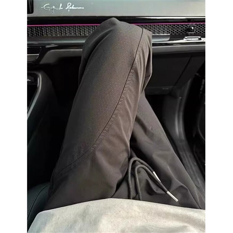 激光打孔网眼透气速干裤男夏季薄款斜切冲锋裤冰丝凉感 K566图片