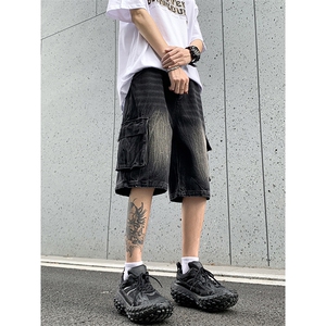 B221 美式ins高街小众夏季重工艺工装牛仔短裤 LK24177-P60 控78图片