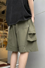 夏季工装冰丝速干短裤M~4XLXZ604-DK214-P35控48，男装牛仔裤，星座604