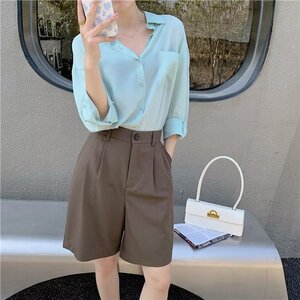 西料休闲中裤西装五分裤夏季百搭宽松显瘦女夏新款DKA56-P33图片
