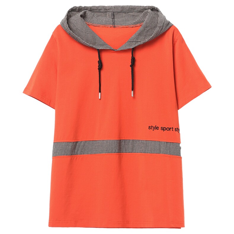 中年妈妈棉麻格子女夏2025新款时尚休闲遮肚子显瘦洋气，女装T恤，璐依舞