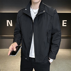 店主风夹克男立领纯色2025秋款百搭外套上衣男装B317/JK802/P105，男装夹克，电商B317