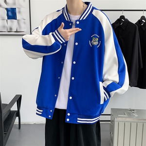 2024春装新品男士港风青少年开衫夹克个性印花棒球服外套 968-P60图片