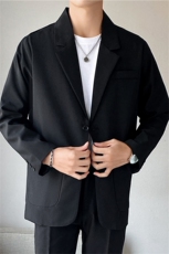 ins休闲西服男韩版潮流痞帅气长袖加绒小西装港风潮牌单西外套，男装西服，星座505-2（原电商A260-1)