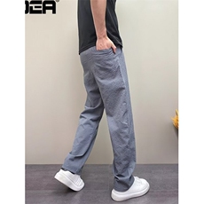 夏季薄款痞帅修身青年男士原创网红ins休闲直筒锥形裤子KS214，男装休闲裤，星座1116A（原606A-3）