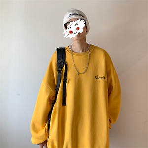 S6098-P35 春季圆领卫衣男大码韩版宽松长袖外套男图片