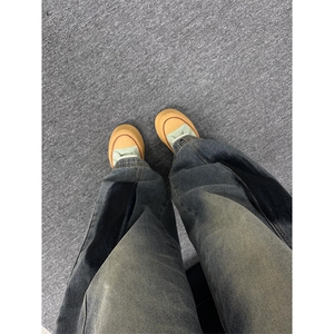 美式涂鸦牛仔裤高街复古宽松阔腿直筒水洗做旧 NZ0098 特P58图片