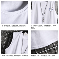 BX25167-P20港风运动汗背心男大码汗衫男无袖T恤男网格挂拍，男装T恤，电商A040A