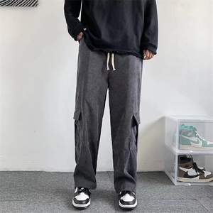 新款长裤高街vibe裤子街头风拼接牛仔裤男宽松直筒裤N7025/P35图片