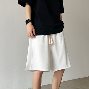 DK01-P25  现货M-5XL   280克华夫格夏季百搭休闲短裤宽松五分裤图片