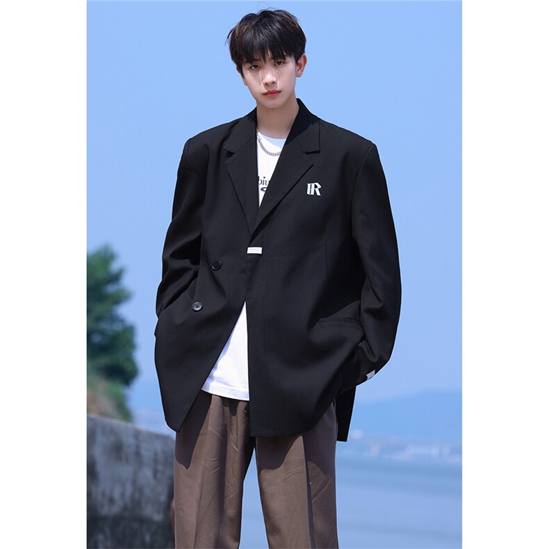 2026港风金属搭扣潮流西服大码M-5XL高级西装领男XF77068P85控128,男装西服套装,星座227-7