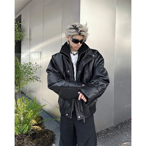 高级感假两件男女冬季金属感夹克立领棉服面包服外套MY0834-P120图片