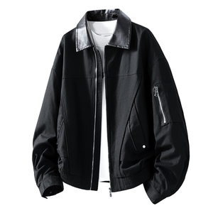 美式重磅高品质夹克秋季开衫外套男SY8811特P77控158 大码4-8XL+5图片
