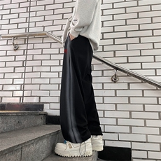 美式复古高街喷白运动休闲裤卫裤男女宽松直筒跳舞裤子，男装休闲裤，星座410-7