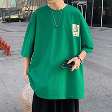 DX56P35港风纯短袖青少年学生百搭休闲潮流宽松T恤纯上衣，男装T恤，星座1204-3