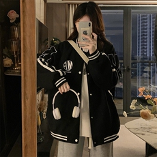 棒球服外套2025春秋新款韩版宽松大码男女学生开衫夹克C808-P105，男装夹克，星座911-2(原星座613-2）