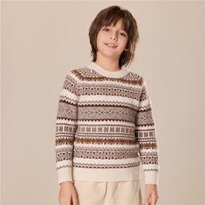 2025新款儿童毛衣秋冬7针全身费尔岛时尚百搭通勤儿童羊绒衫，童装儿童羊绒衫，跳跳羊儿童羊绒衫