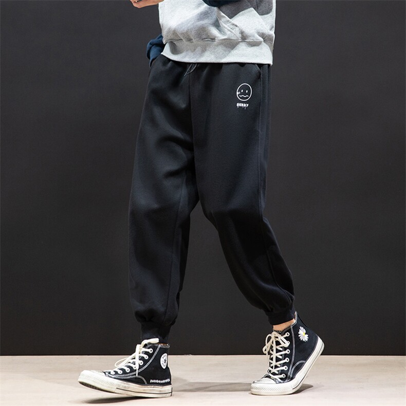 K12072-P40束脚纯棉运动裤男士休闲裤大码宽松卫裤男马切达,男装休闲裤,电商A040A