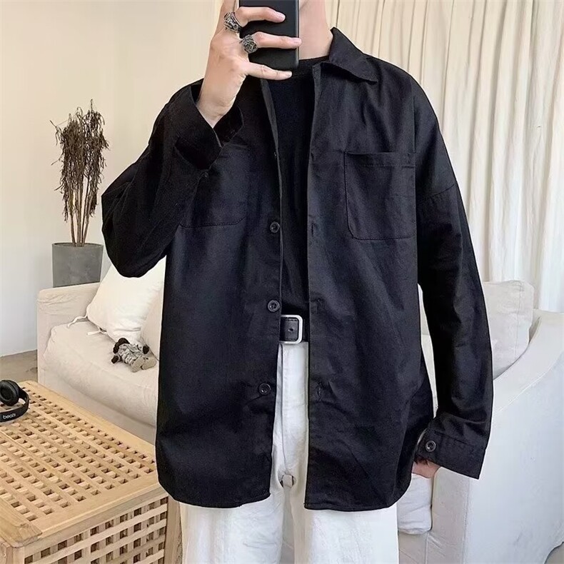 春秋季韩版工装夹克外套男宽松衬衣学生百搭休闲上衣C870,男装夹克,星座1116A-1（原606A）