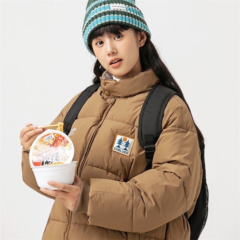 2026冬季新款男日系潮牌纯色刺绣宽松休闲棉服加厚外套MY376-F146,男装棉衣,电商A101（原外27）