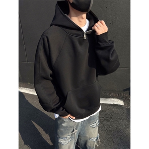 重磅boxy短款全棉450克拉链连帽卫衣短宽套头外套男  RH5314-P53图片