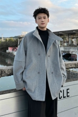加棉加厚毛呢大衣短款风衣外套504-F23-P85控128(加棉P95控138)，男装毛呢大衣，星座504