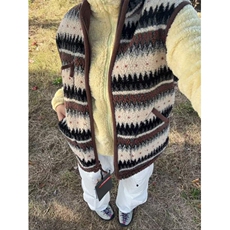 有货。。摇粒绒背心费尔岛羊羔毛西部卷马甲男MJ001-P78，男装背心/马甲，星座412-1