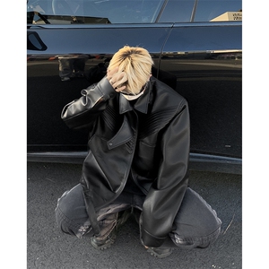 JK07-P108 春秋高街PU皮夹克男女休闲潮流外套图片