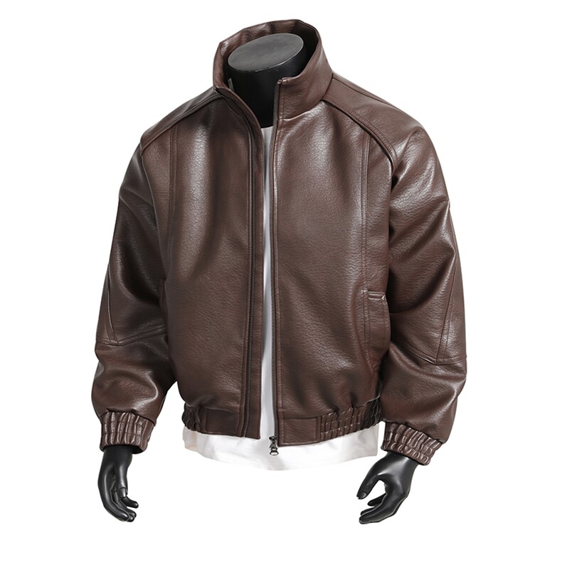 2026美式复古休闲男装皮衣夹克日系潮牌夹克xz405-jk2601-p95，男装夹克，星座405