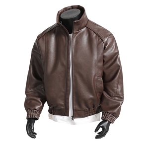 2026美式复古休闲男装皮衣夹克日系潮牌夹克xz405-jk2601-p95，男装夹克，星座405