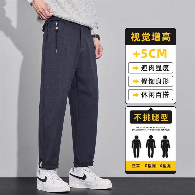 新款休闲裤男士直筒宽松秋冬卫裤长裤潮流百搭锥形裤子Z2584-P45,男装休闲裤,星座509