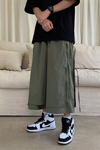 秋季男女直筒阔腿七分裤ins宽松休闲短裤K488/P55控69图片