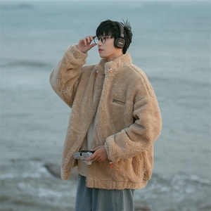 B225-W8530-P110-X138-透明标签羊羔毛加厚棉服-材质60%棉40%涤纶图片