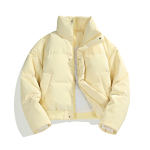 支持二开 冬装加棉加厚立领棉服男女棉衣外套光板面包服 M816-P70图片