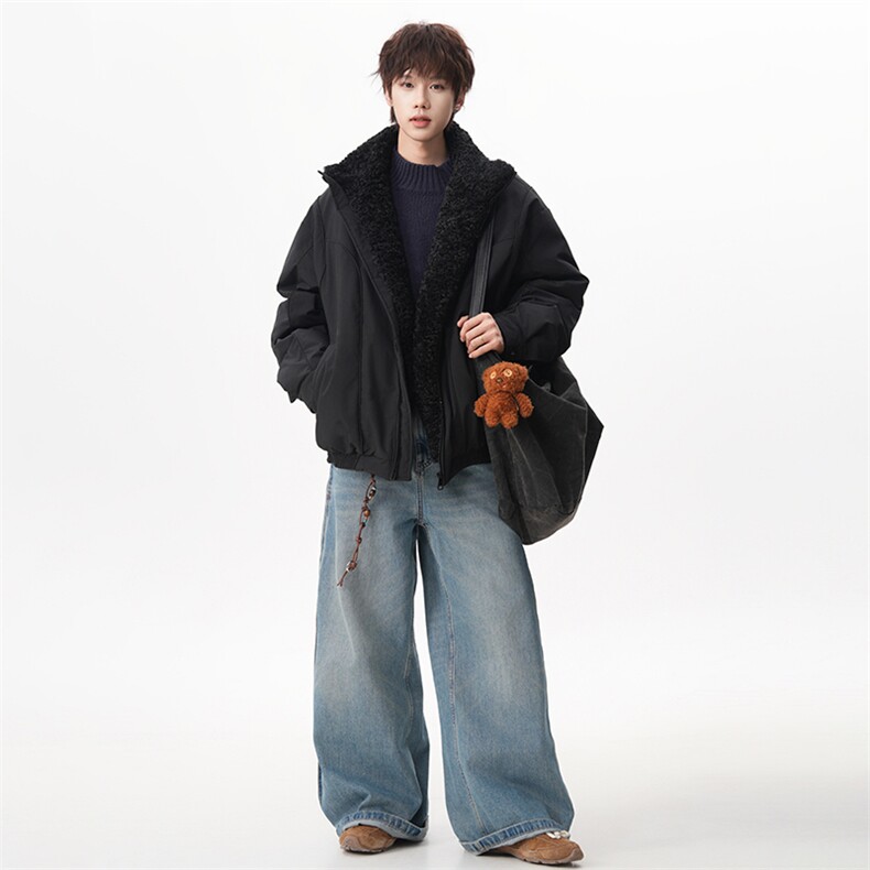 现货座山雕羽绒服立领毛领加厚保暖宽松外套225-2-Y216-P228,男装羽绒服,星座225-2