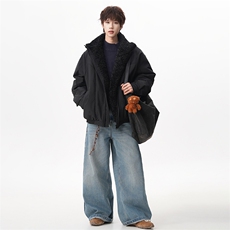 现货座山雕羽绒服立领毛领加厚保暖宽松外套225-2-Y216-P228，男装羽绒服，星座225-2