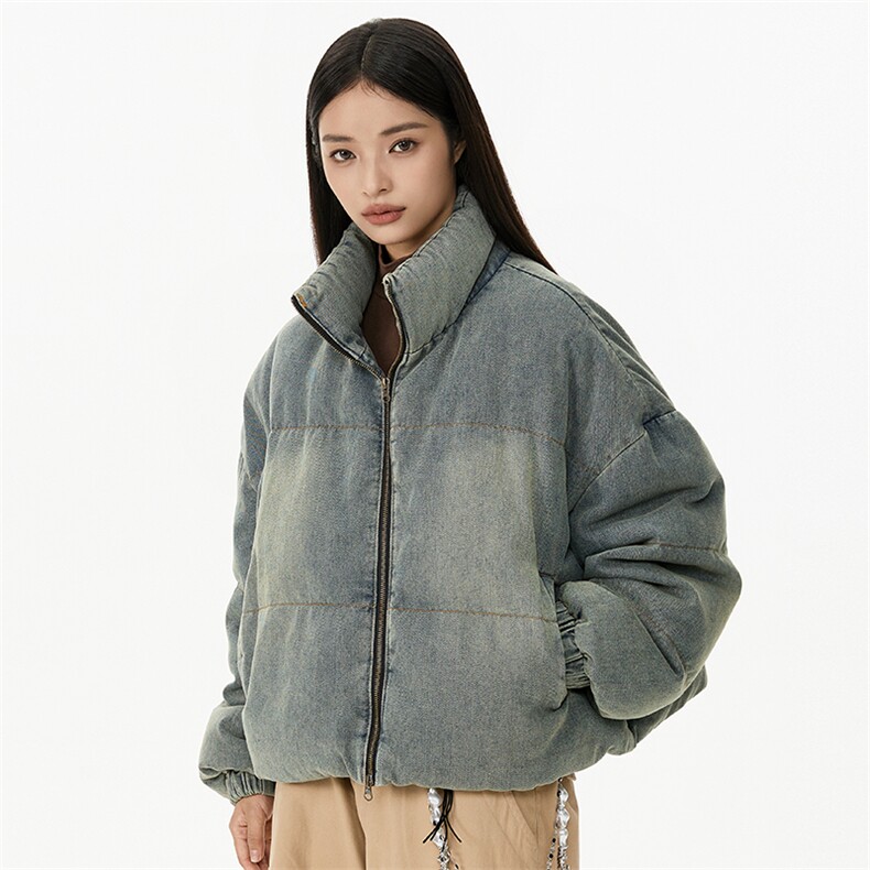 标50白鸭绒短款羽绒服牛仔外套男女225-2-Y202-P218,男装工装外套,星座225-2