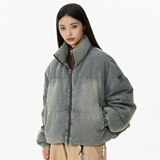 标50白鸭绒短款羽绒服牛仔外套男女225-2-Y202-P218，男装工装外套，星座225-2
