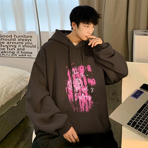 抖音得物供货 可提供视频 秋冬重磅美式宽松连帽卫衣DL1936图片